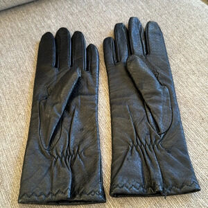Vintage black leather gloves size large